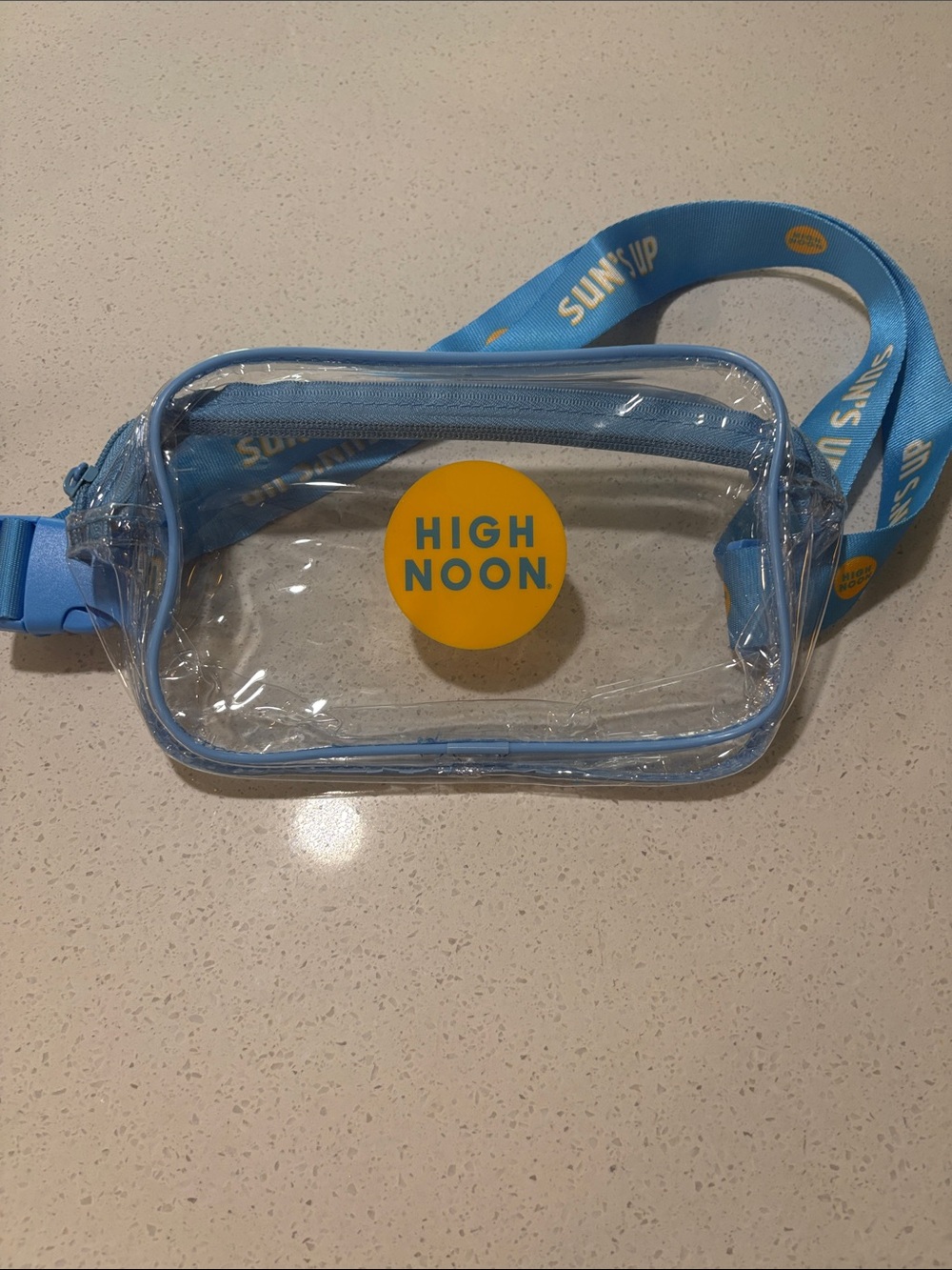 High Noon Clear Belt Bag in Light Blue